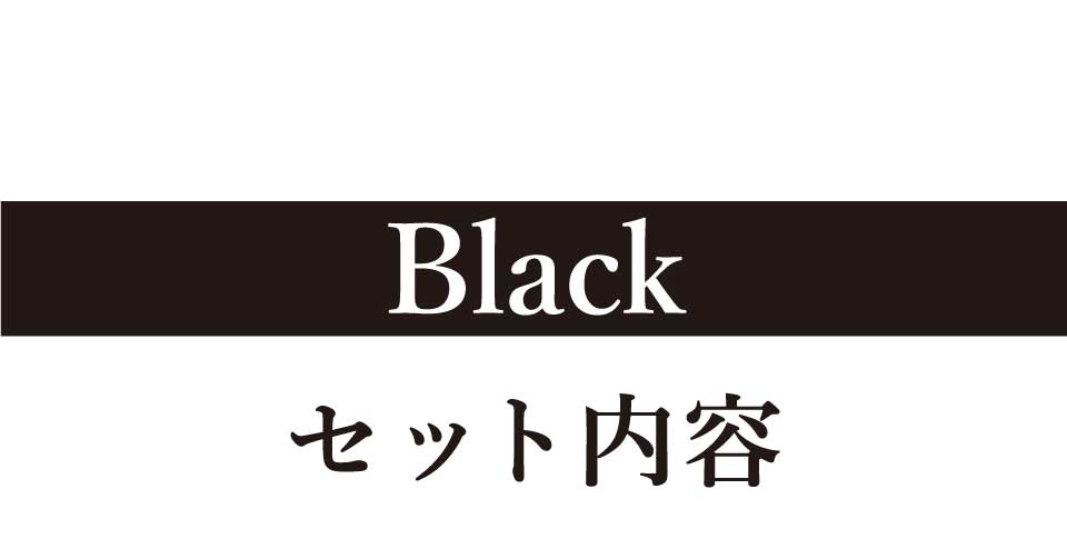 ブラックのセット内容