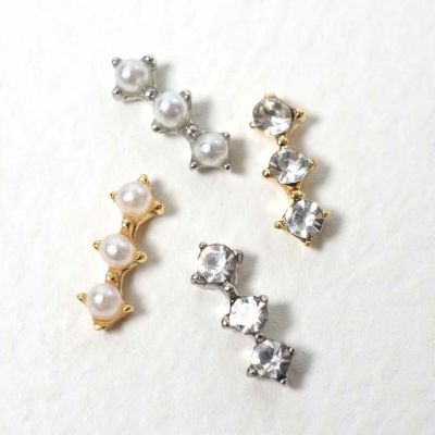 ビジュー デザイン パール ストーン  スティック 約2.0×7.0mm 4個入り