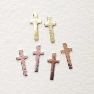 メタルパーツ クロス 約3.0×7.0mm 約25個入り