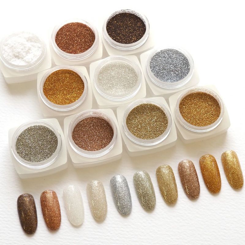 ※*ー様 グリッター　Glitter 19mm グリッター 微粒子 ゴールド シルバー 系 0.1mm 六角 約2g入り