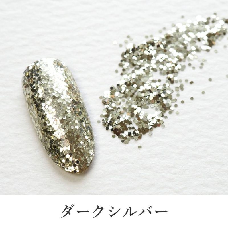 【人気No.1】 シルバー ゴールド グリッター 系 BLAZE | 約2g入り 六角 0.6mm 弁当箱・水筒