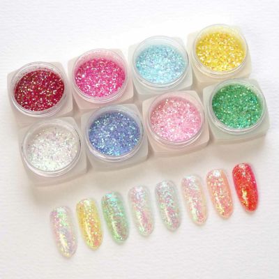 【値下げ⠀】 ラメ グリッター 19袋 グリッターパウダー ホワイト ラメパウダー 012350