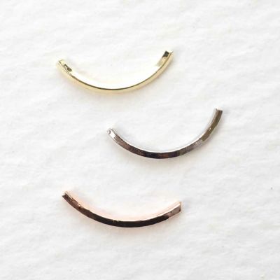 メタルパーツ シンプルカーブスティック  約8.5×0.6mm 約25個入り