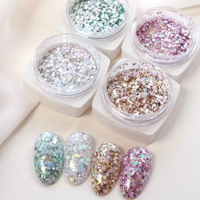 グリッター ゴールド シルバー 系 0.2mm 六角 約2g入り | BLAZE