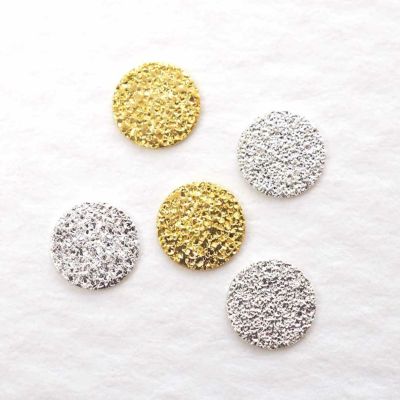 メタルパーツ エンボスラウンド 約4.0×4.0mm 約50個入り