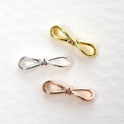 メタルパーツ フープリボン カーブ付き 約7.8×2.0mm 4個入り