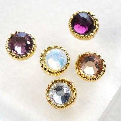 ビジュー スモールラウンドストーン 約4.5×4.5mm 4個入り