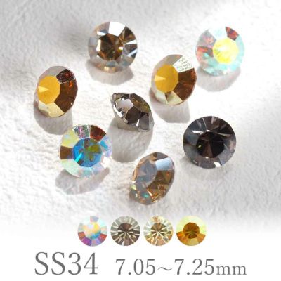 プレシオサ Vカット チャトン SS34 クリスタルコーティング 4個入り