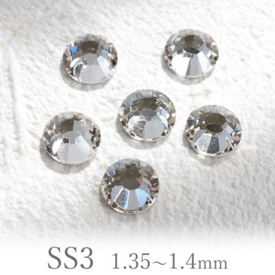 プレシオサ フラットバック SS3 クリスタル 約30個入り