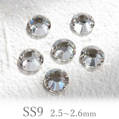 プレシオサ フラットバック SS9 クリスタル 約30個入り