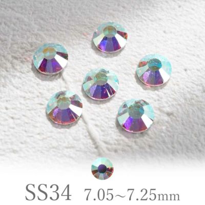 プレシオサ フラットバック SS34 クリスタルコーティング 3個入り