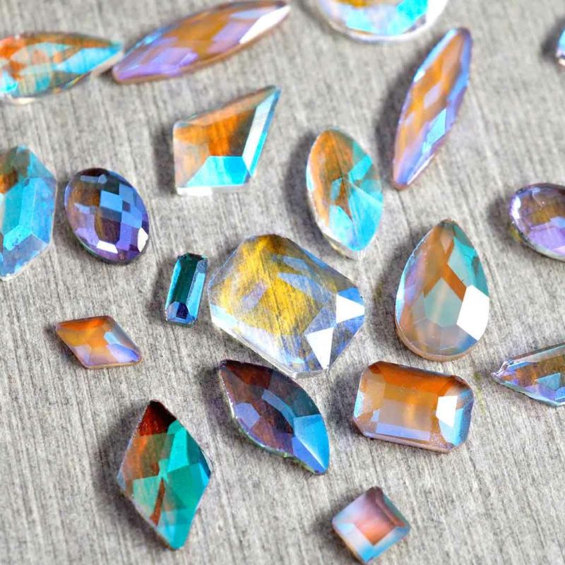 オーロラストーンミックス　フラットバック　約24個入り