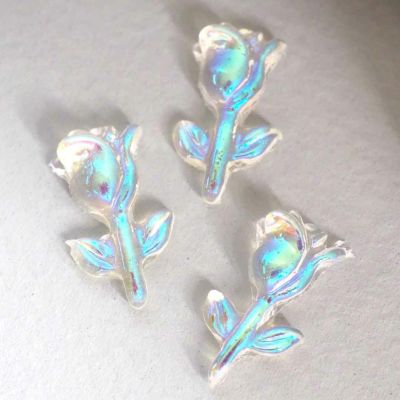 【在庫限り】オーロラフラワー　約6.0×10.0mm 6個入り