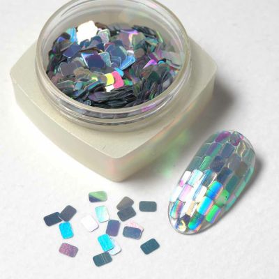 スクエアホログラム オーロラ　約2.0×3.0mm　約2g入り