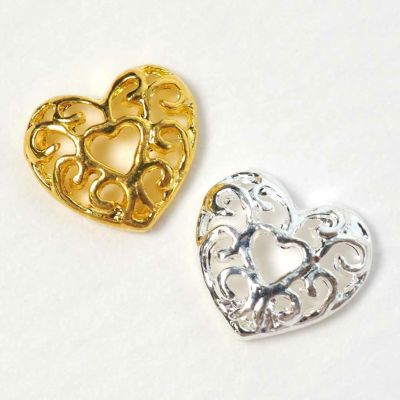 ネイルパーツ hfh DHgate.com:White Pearl Love Heart Nail Art Charms: Flat
