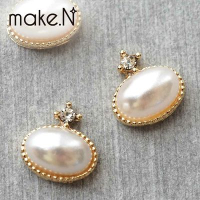 ビジュー オーバルパール 約6.9×7.1mm 2個入り BLAZE×make.N