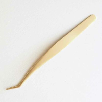 ツイーザー　鷲口カーブ　ゴールド　長さ13.0cm