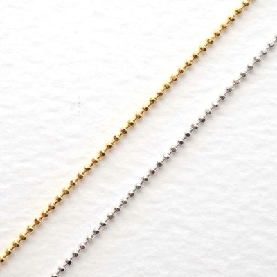 メタルカットボールチェーン  約10cm 幅1.0mm